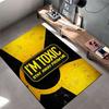 Toxic Warning Sign Carpet suitable as a non-slip mat for the living room or bedroom sofa