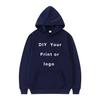 2024 Man Woman Casual Custom Printed Text DIY Hoodie Customized Logo Personalized Hoody Custom Hoodies Text Logo Sweatshirt