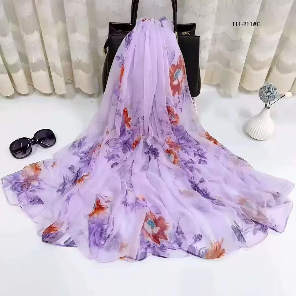 Silk Scarf Fashion Neck Oversize  Foulard Female Headbanda Luxury Hijab Women Warm Pashmina Scarves Echarpe Shawl Large Wrap
