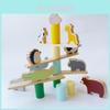 Wooden Animal Stacking Blocks With Water Based Paint For Early Learning And Family Fun