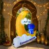 1.8M/6FT Ramadan Mubarak Inflatable Yellow Crescent Blue Dome Star Decor Islamic  Decorative Supplie Ramadan Inflatable For Yard