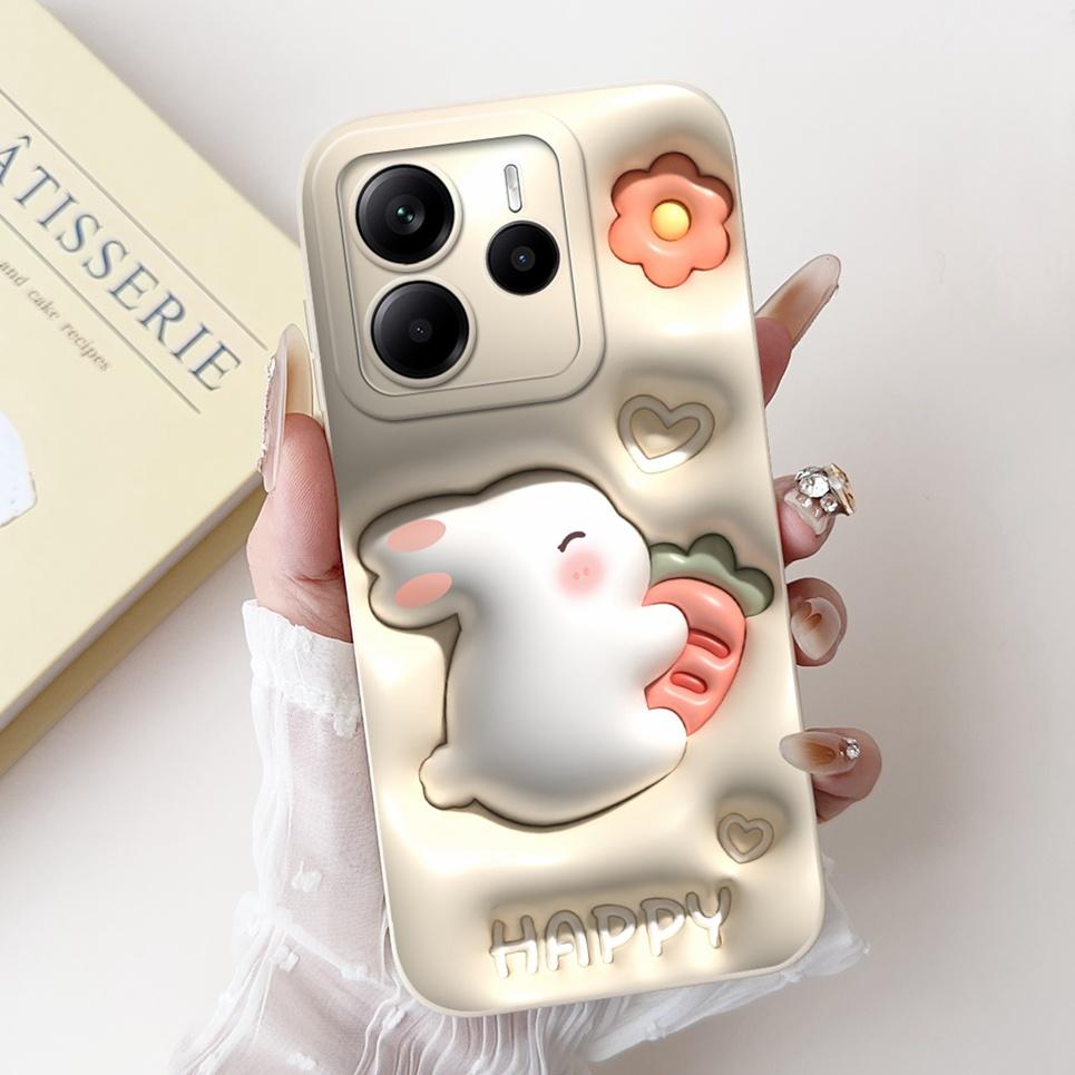 New Fashion Case For Xiaomi Redmi Note 14 14S 14 Pro Plus Phone Shell Flower Butterfly Luxury Girly Back Cover Soft Silicone
