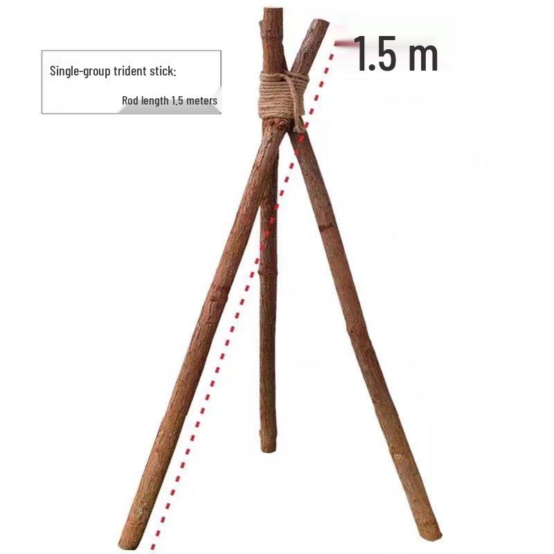 Wooden Tripod Camping Rack for Pots & Bonfire Parties