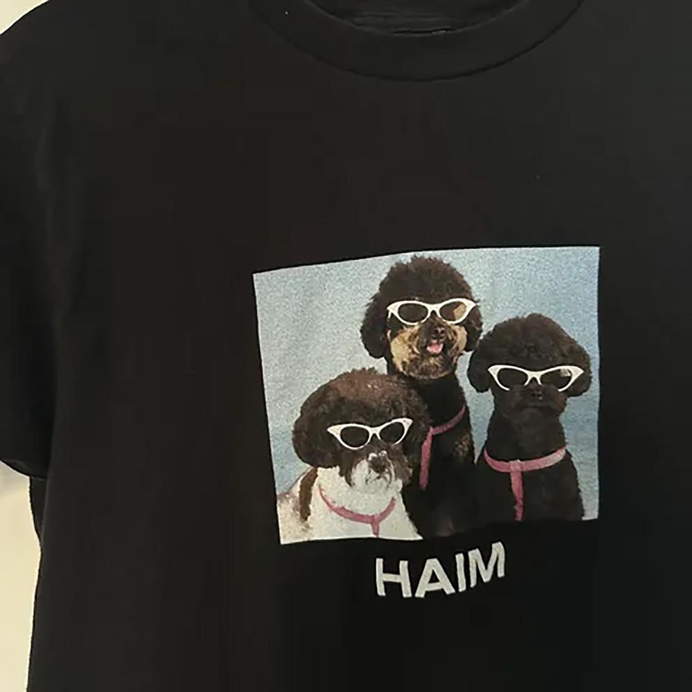 Rare Haim Band Funny Dog Cotton Gift For Fan S-2345XL Black T-shirt S3896 Unisex T-Shirt XXL
