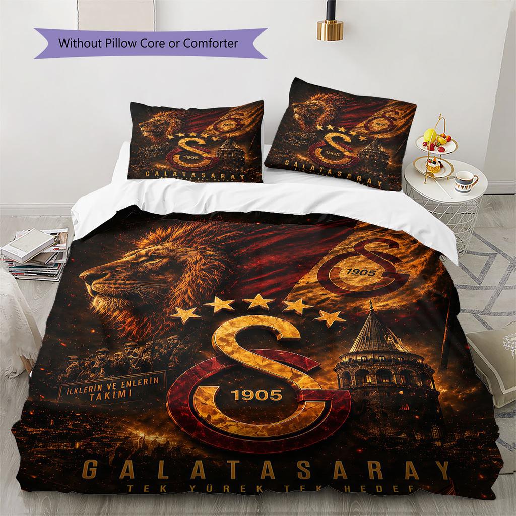Galatasaray SK Players Pattern Bedding Home Decoration Birthday Gift ( 1 duvet cover + 2 pillowcase, without core),fan merchandise.