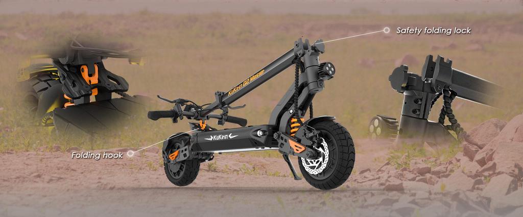 KuKirin G2 Master Elektriskais skūteris 70KM nobraukums un 60KM/H maksimālais ātrums, 10'' bezceļu riepas, 2000W dubultais motors, viss alumīnija korpuss, salokāms skūteris(NAV ABE)
