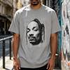 Portrait Print Snop Dogg Retro Rap Tshirt Music Concert Fan Customized Tshirt Street Style Suitable For Both Unisex And Unisex