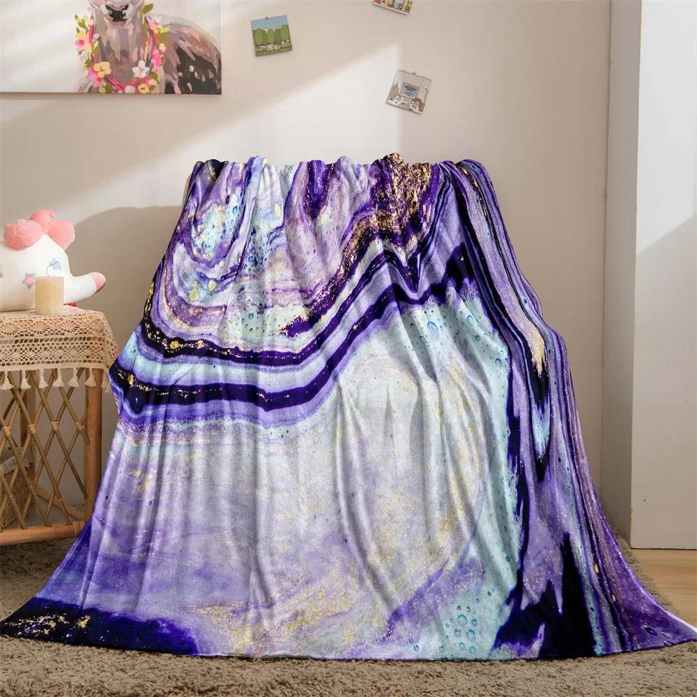Marmor Decke Abstrakt Geometrisch Fleece Flanell Überwurfdecke Weich Warm Leicht Decke für Couch Sofa Geschenk für Mädchen Jungen