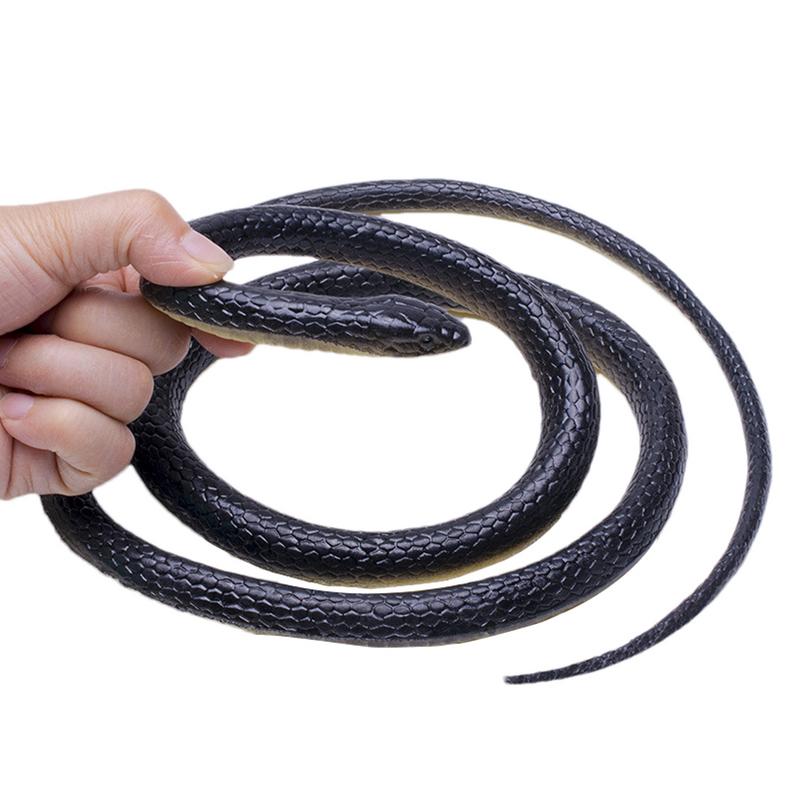 1.23m Fake Realistic Rubber Toy Snake Simulation Anaconda Scary Halloween To Scare Birds Props Prank Trick Toy Accessories