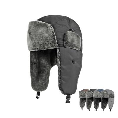 Winter Hat Men Bomber Hats Velvet Thick Ear Protection Hat Outdoor Cycling Cold-Proof Wind-Proof Snow-Proof Hat