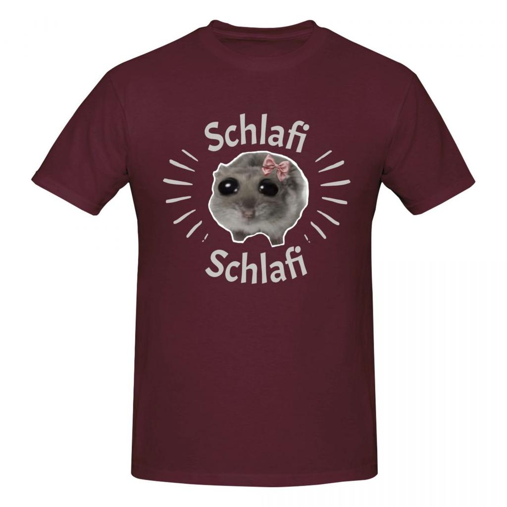 Unisex Schlafi Schlafi Lustiger Hamster Süßes T-Shirt Vintage Große Größen Baumwolle Rundhals Benutzerdefinierte Ärmel Unisex T-Shirt