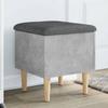 VidaXL Storage Bench, Chest with Lid, Shoe Bench with Seat, Living Room Stool, Modern, Concrete Grey 835064