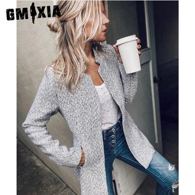 Women's Vintage Casual Solid Color Print Autumn Winter Long Sleeve Jackets & Coats