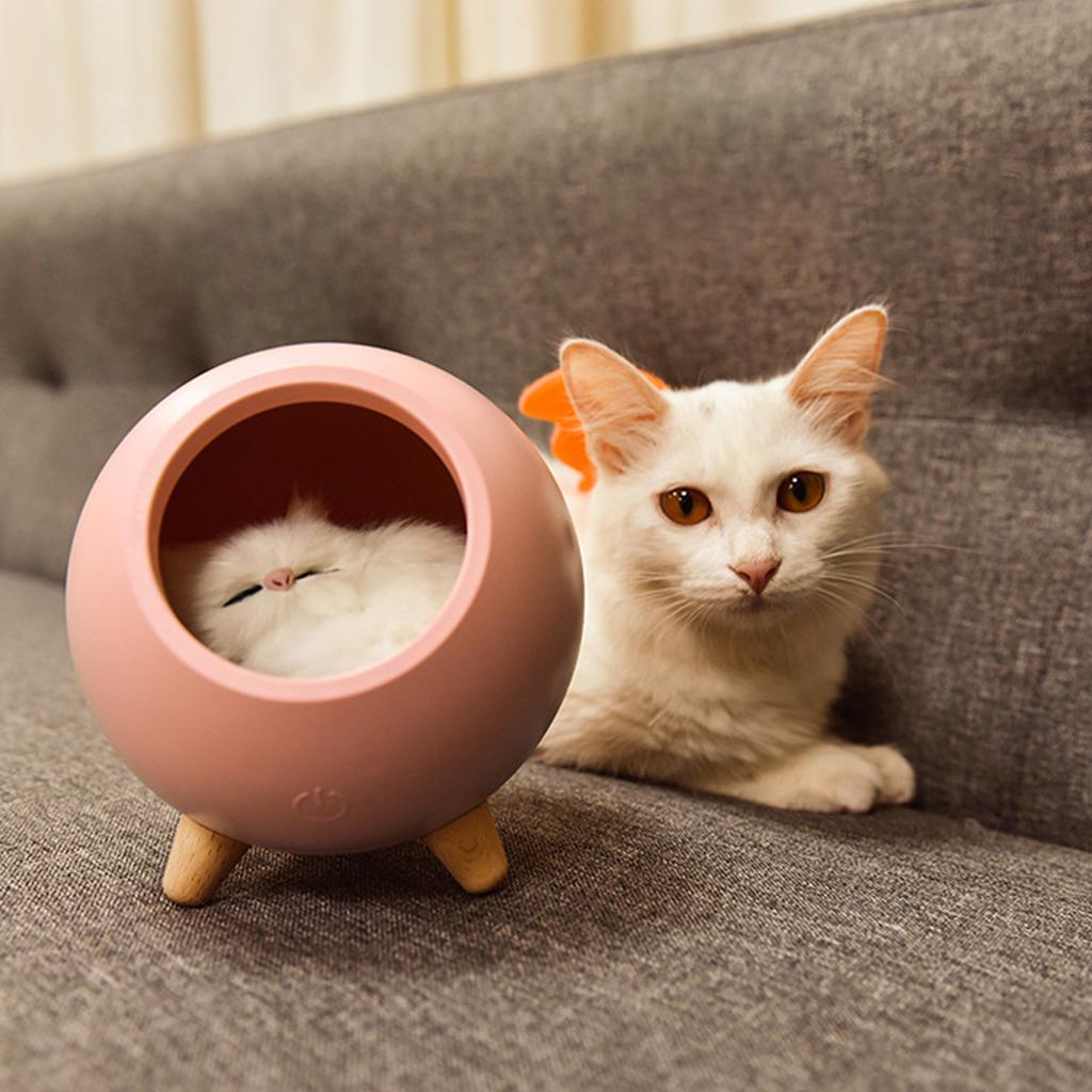 Lovely Cats House Night Lamp Children Bedroom Rechargeable Leds Sleeping Light Kids Birthday Gifts Portable Bedside Light