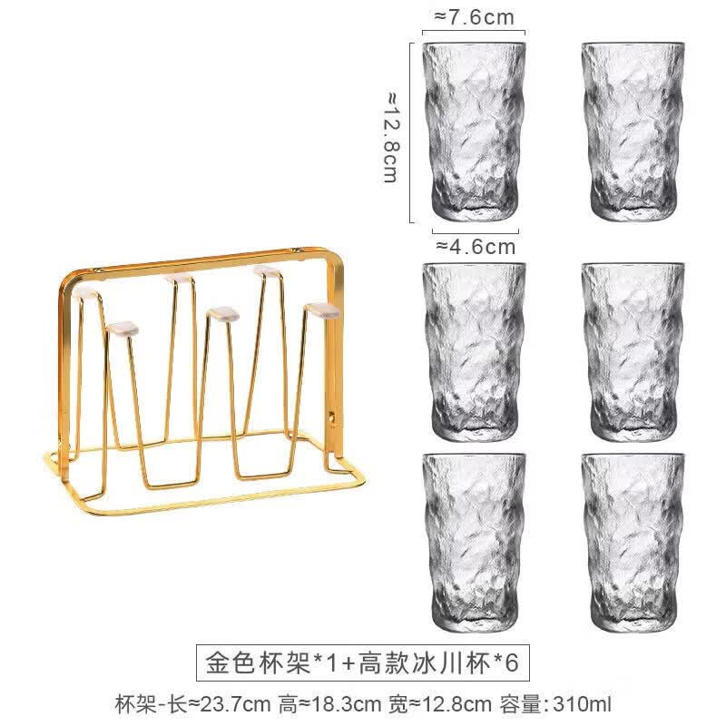 ZISIZ Glacier Pattern Universal Glass Set