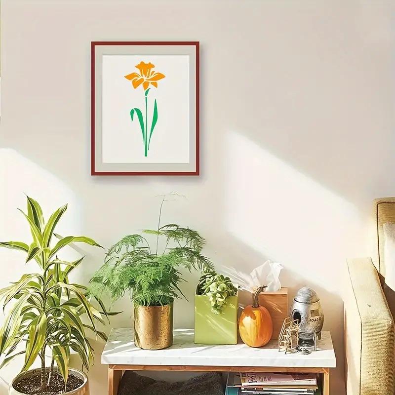 Nový styl, 6 listů, Šablona jedné květiny, Květinové téma, Šablona pro dětskou malbu, Vynikající vzory, Kreativní malba, Domácí dekorace