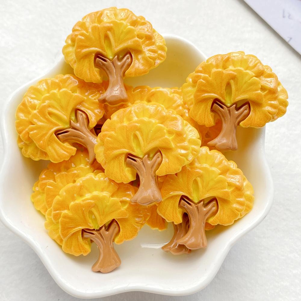 10Pcs New Cute Cartoon Squirrel, Pinecone, Wheat Series Flat Back Resin Cabochons Scrapbooking DIY Jewelry Craft Decoration