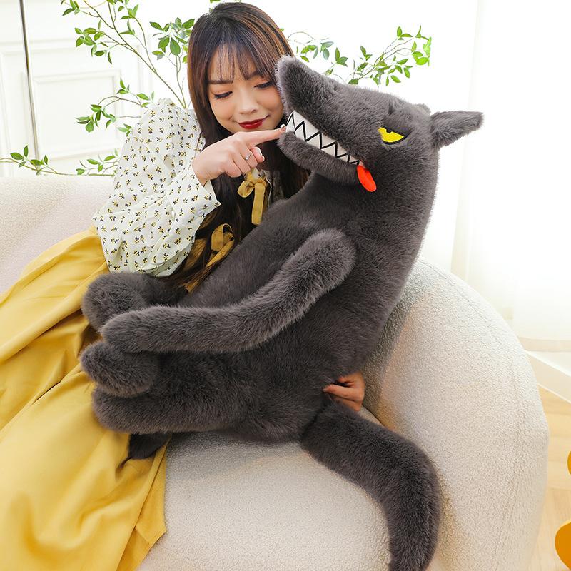 Confident Big Bad Wolf Plush Toy Boy Bedroom Doll Girl Sleeping Pillow Home Car Ornaments
