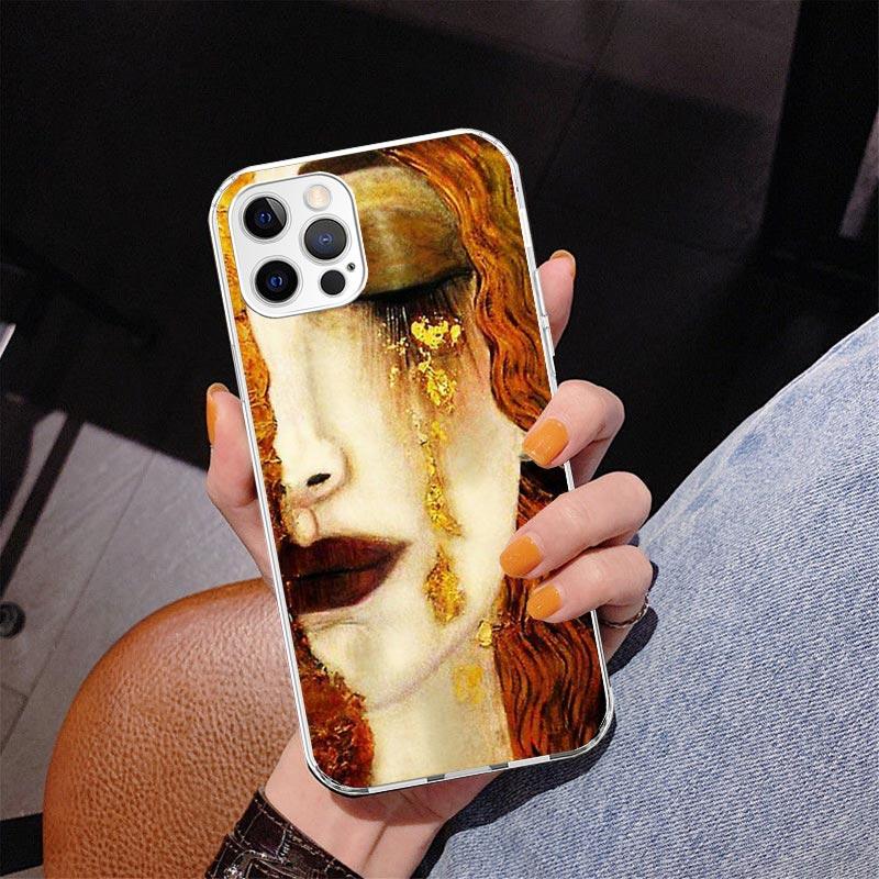 Kiss by Gustav Klimt Desig Phnoe Case for Iphone 17 Air 16 11 12 13 Mini 14 Plus 15 Pro Max 7 8E SE 2020 16ProMax Phone Cover Co