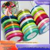 Colorful Satin and Silk Ribbon Gift Box Decoration with Woven Ribbon Bow Accessories