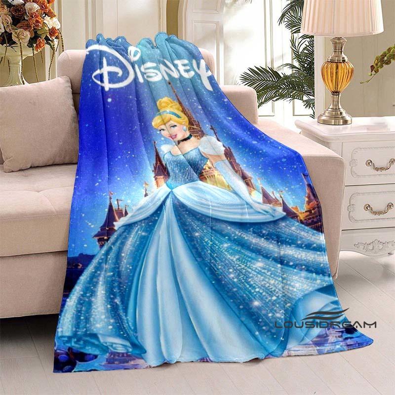Disney Cinderella Princess Flannel Blanket Fluffy and Comfortable Adult Nap Blanket Soft Bedding Sofa Blanket Party Home Dec