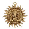100% Pure Brass God Ganesha With Surya Chakra Ganesh Murti, Large Wall Hanging
