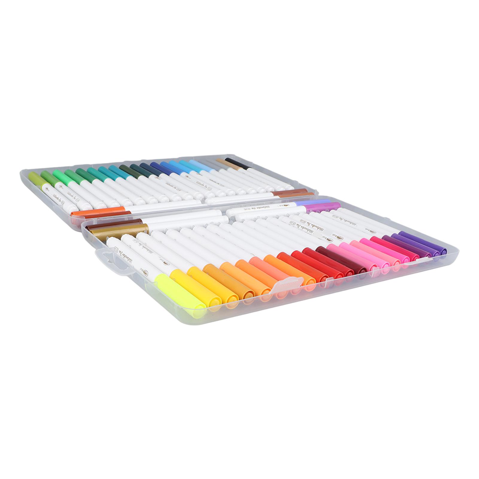 

48 Colors Watercolor Pens Smoothly Writing Safe Washable Markers for Kids Student Painting