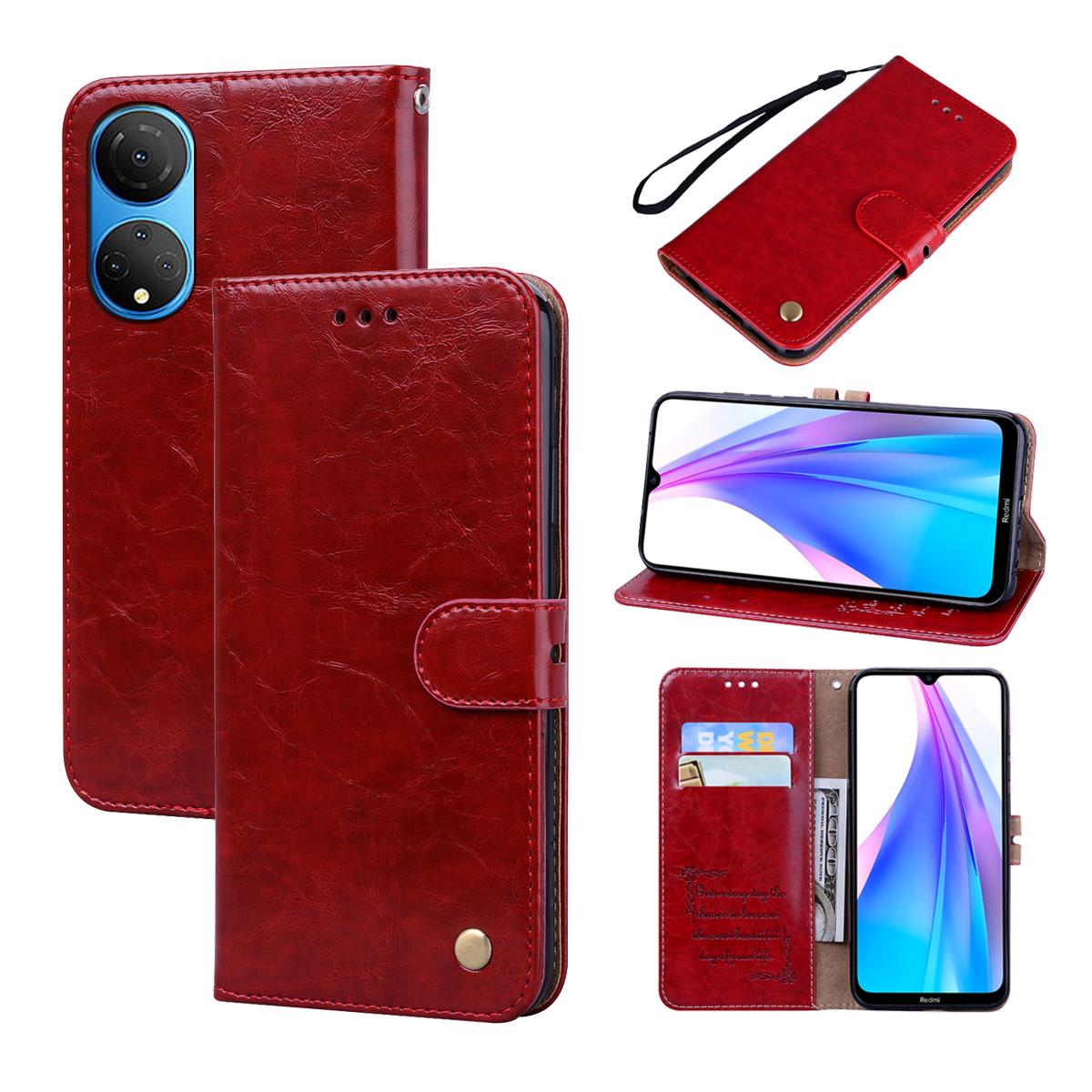 

Шкіряний чохол для телефону Fashion Wallet Flip Phone Case + слот для картки для OPPO A18 A38 A58 A78 4G 5G A57S A77S A96 RENO 8T 8 10 Pro Realme C55 10 11 Pro+ 5G OPPO A38 червоний