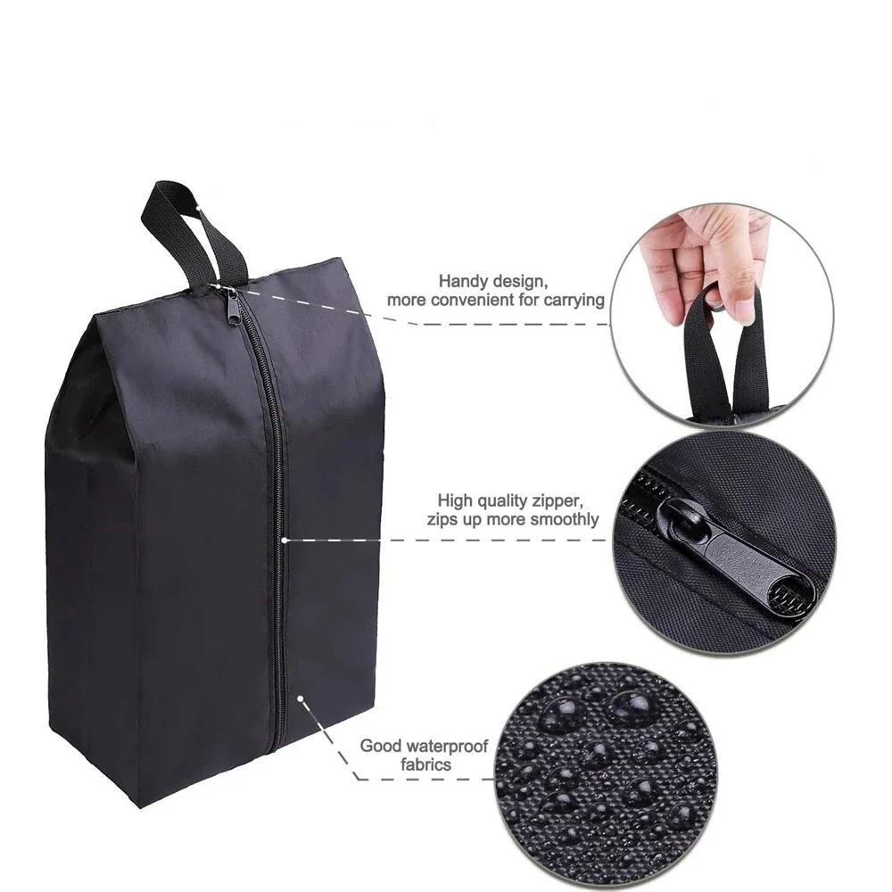1Pack Portable Nylon Waterproof Shoe Storage Bags with Zipper Closure for Men and Women Travel or Family Item Organize