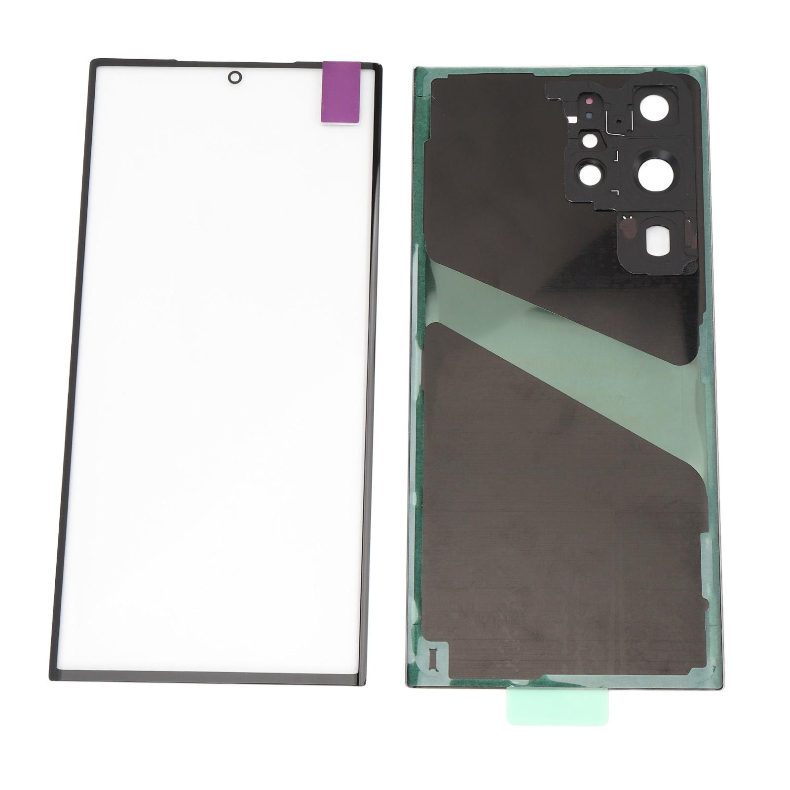 

Phone Front Outer Lens Glass Screen Replacement with Glass Back Cover Kit for Galaxy S23 Ultra 5G