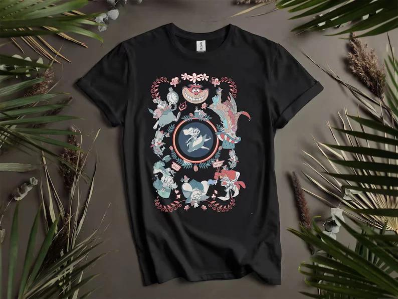 Alice In Wonderland Card Style Mashup Custom TShirts S
