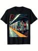 Herren Baumwoll T-Shirt Kurzarm Lässig Rundhals Oberteil Sommer Basic T-Shirt Atmungsaktiv Bequem Tägliche Kleidung Sport Fitness Kleidung