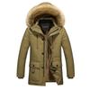 Winter Men's Cotton-padded Coat Medium and Long Coat Men's Thickened Hooded Large Size