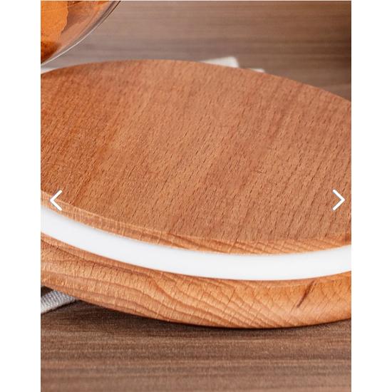 Marion Storage Container with Wooden Lid 1600 Ml