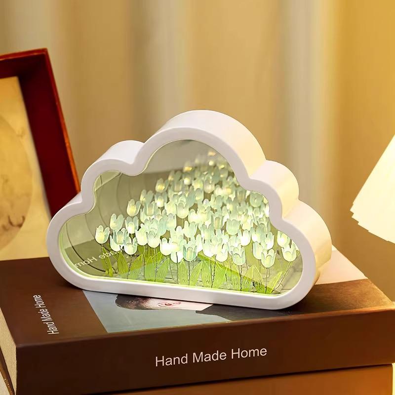 Creative Tulip Night Light Bouquet - DIY Handmade Flower Ornament Gift for Girls and Best Friends