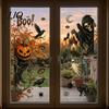 Nightmare Theme Room Decor 6Pcs Halloween Window Stickers, Ghost Pumpkin Grim Reaper Wall Decals, Large Decorative Scene Murals Self-Adhesive
