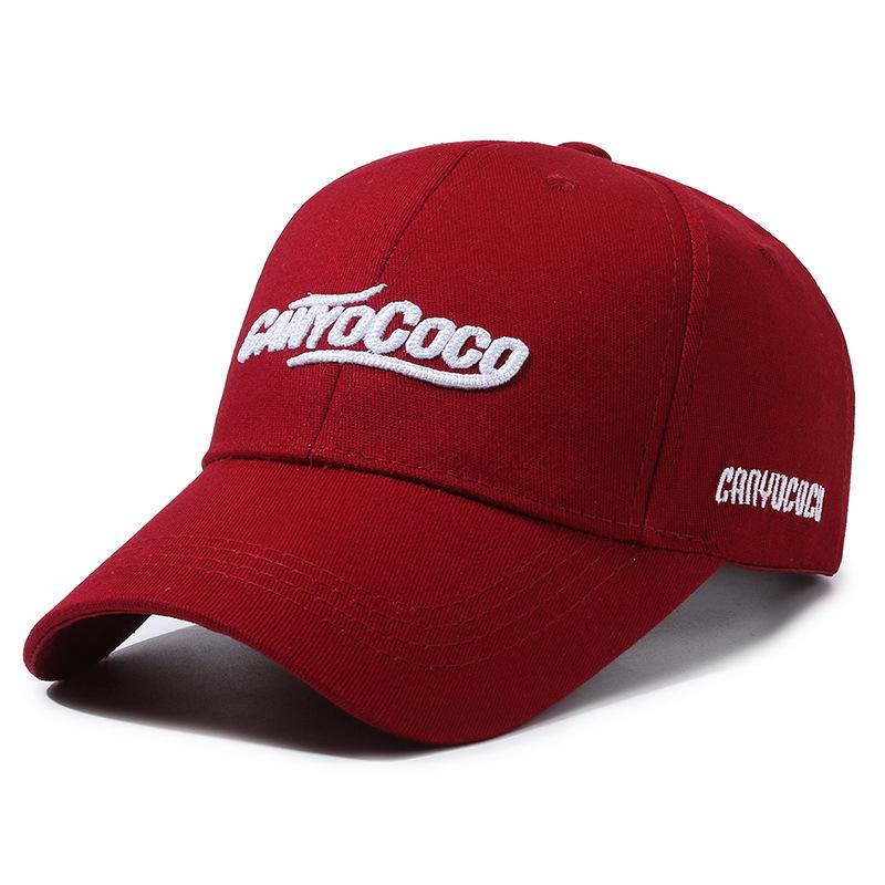 Pure cotton baseball cap for men and women, same style casual peaked cap, embroiderletter sun hat, sun protection