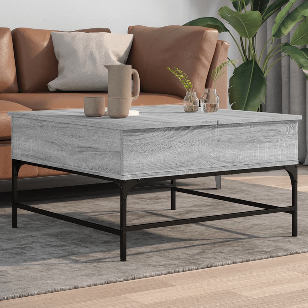  Coffee Table, Grey Sonoma Oak, 80x80x45 Cm