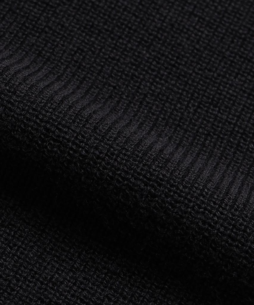 TAILDERN Leon Round Cotton Wool Sweater Black