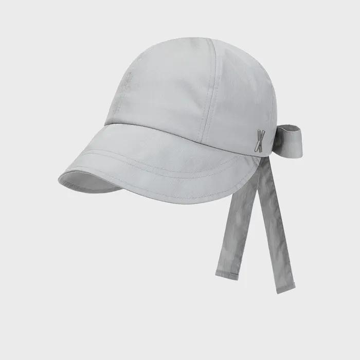 VA Studded Ribbon Bonnet Hat Grey