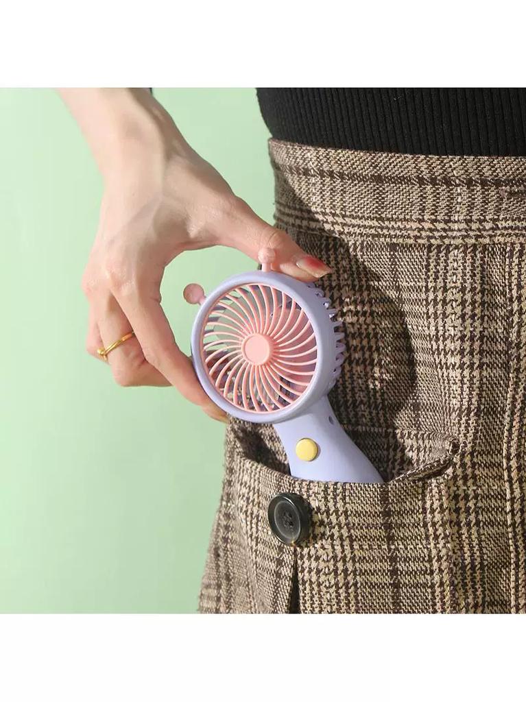 Summer Cartoon Snail Handheld Fan, Rechargeable Fan, Small Gift for Children and Students, Mini Fan