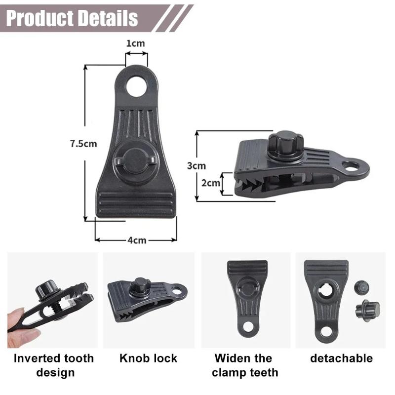 1-11pc Outdoor Tent Clip Camping Heavy Duty Tarp Clips Windproof Fasteners Holder Tent Fasteners Tent Accessories for Tarps Awni