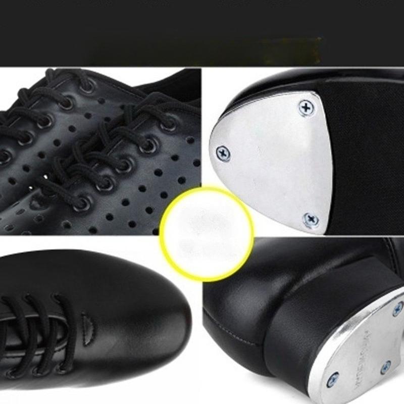 Unisex Ausgeschnittene Tanzschuhe für Square Dance Weiche Sohle Schnürung Erwachsene Kinder Stepptanz Sneaker