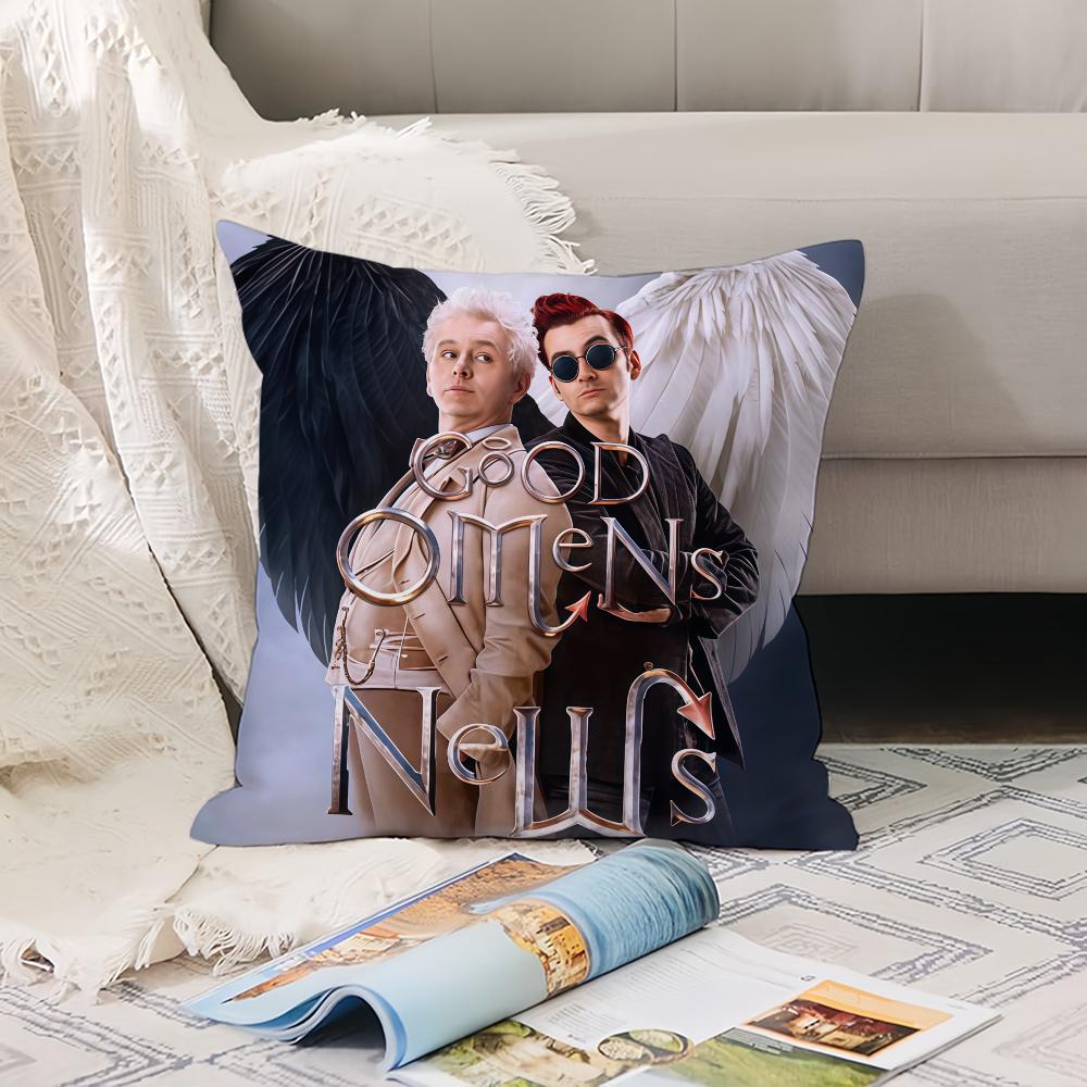 Adventure Movie G-Good Omens 2 Pillow Case Office Cushions Suitable For Sofa Car Bedroom Decorative Cushion Cover