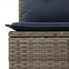 10 Piece Garden Sofa Set with Cushions Gray Poly Rattan