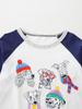 Autumn Color Block Cartoon Print Boys' Long-Sleeve T-Shirt Sweatshirt