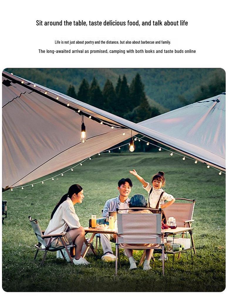 Portable Aluminum Roll-up Outdoor Folding Table & Chairs Set for Camping and Picnics, Customizable Options Available