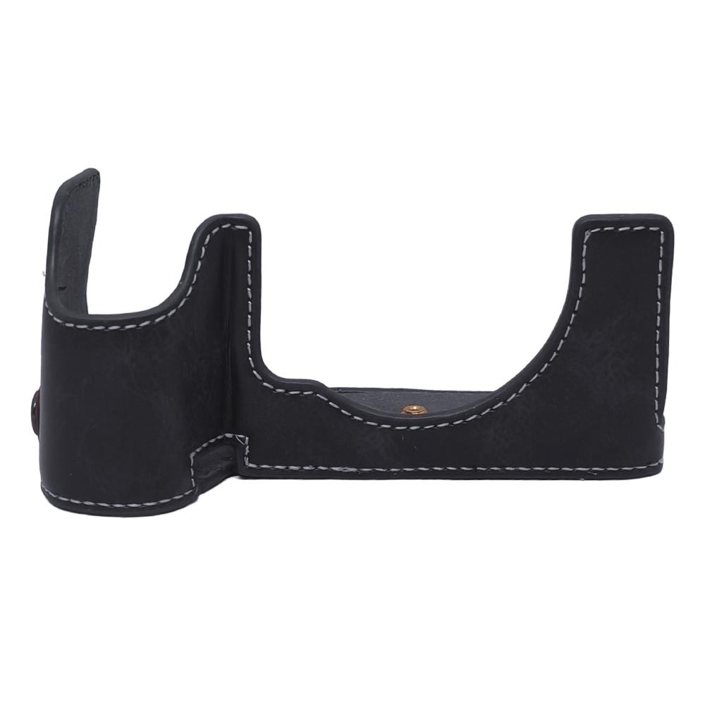 For Sony A7C II PU Leather Camera Bottom Cover Half Body Case with Screw A