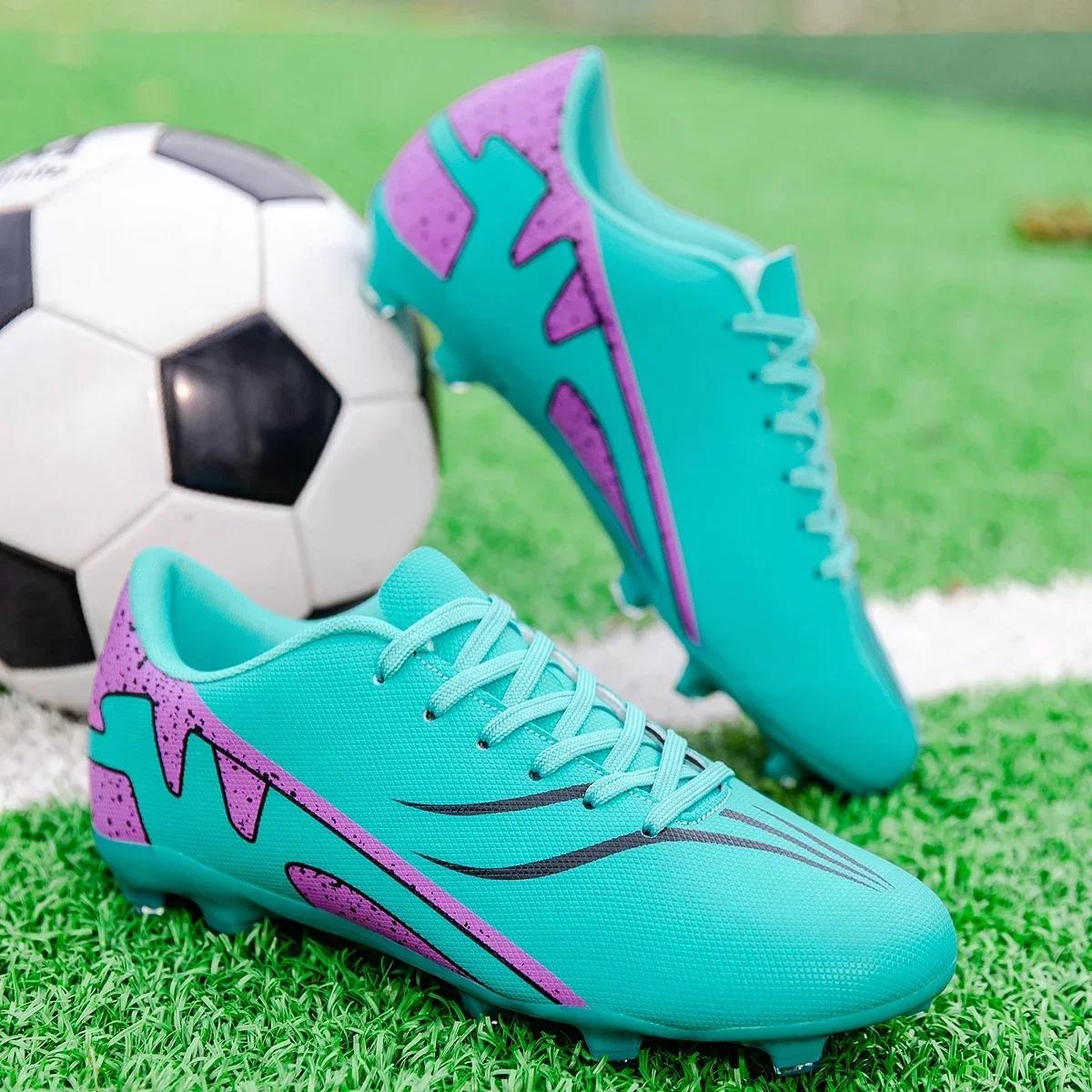 

New Men Football Boots Ankle TF/FG Professional Non-Slip Boys Soccer Shoes Comfortable Sneakers Match Sports Shoes Unisex 35