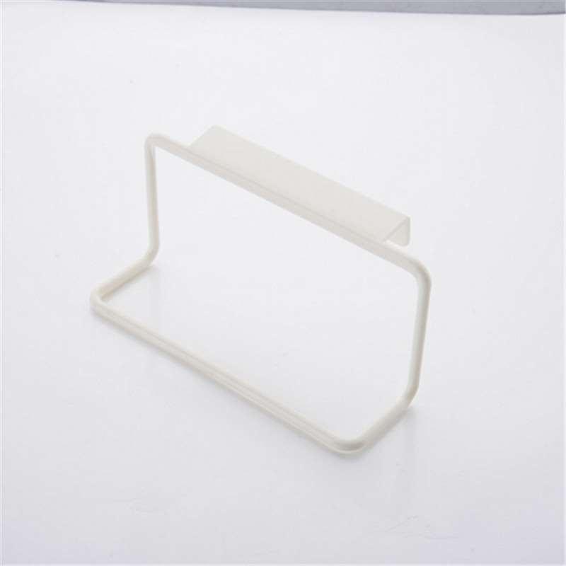 Multi-purpose Kitchen Cabinet Door Back Plastic Towel Holder Dishcloth Hanger Rack